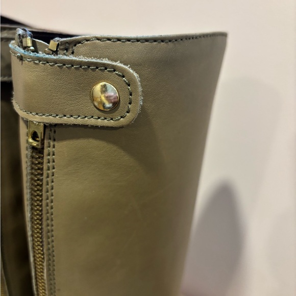 J. Crew 04188 Field Kindling tall boots Women’s Size 6.5 Olive Leather - Picture 9 of 9